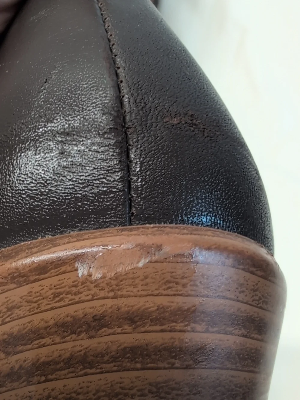 Crocs A-Leigh Leather Wedge Pumps Shoes Women 8.5 Brown Career Comfort Heel EUC